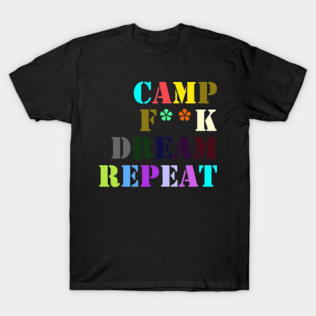 Camping fun cool cute sarcastic T-Shirt by Bookshelfsells 